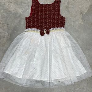 Blueberry boulevard sleeves red with gold‎ design dress / Size 7